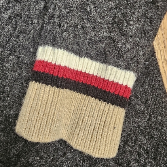 Sandro - Logo Letterman’s Charcoal and Tan Cardigan - Picture 8 of 10